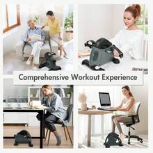 Exercise Bike ,Stationary Bikes For Home Exercise Equipment ,Adjustable Mini Exercise Bike Pedal Exerciser Arm Leg Cycle Machine Resistance,Under Desk Bicycle Trainer With LCD Display - Blue - View 8