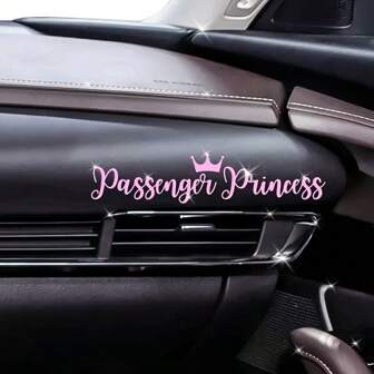 Passenger Princess Text Stickers, Car Exterior Stickers, Home Decor Stickers, Cute Stickers, Funny Stickers, Pretty Stickers