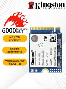 Kingston NV3SM3 PCIe 4.0 M.2 2230 NVMe SSD Internal Hard Drive 500GB 1TB 2TB Up To 6000Mb/S Original Solid State Drive Hard Disk - Cadet Blue - View 1