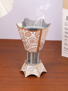 1Pc/1 Set Lightweight And Luxury Metal Incense Burner, Middle Eastern Arabic Style Aromatherapy Incense Burner, It Can Be Used As An Aromatherapy Diffuser, Aromatherapy Burner, Used In Home Decoration, Bedroom, Living Room (As A Centerpiece), Office, Yoga Place And Party, Creating An Elegant Atmosphere.