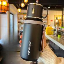 Portable Outdoor Camping Hiking Double-Walled Vacuum Flask, 316 Stainless Steel Insulated Tumbler With Rope,Hot For 8 Hours,Cold For 24 Hours,Water Bottle Lid Can Be Used As A Coffee Mug,Durable Reusable Thermal Cup, Jugs For Women And Men,Thanksgiving Gifts, Christmas Gifts, Halloween Gifts, Valentine's Day Gifts, New Year Gifts,Summer,Spring Outfits For Women,Room Deocr,Mother's Day,Mom,Mother's Day Gift,Flower,Jewelry,Mother's Day Decorations,Mother's Day Party Supplies,Women,Pink,Gift Set - 黑色 - 查看 9