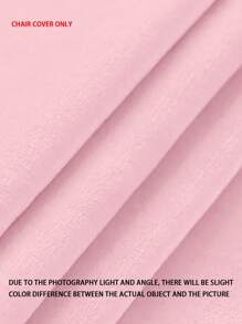 1 Pc Silver Fox Faux Fur Elastic Chair Cover, Modern Minimalist Home Living Room Dining Room, Pet Friendly - Pink - View 2