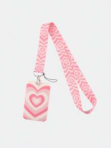 1条时尚飞天小女警爱心图案手机挂绳，长款多色丝带，心形钥匙卡套挂绳，可用于挂通行证、交通卡、工作许可证、场地证明、音乐会、鸡尾酒会等场合。非常适合送给男朋友、女朋友、家人，兼具学校、哥特风和Y2K风格。 - 彩色 - 查看 16