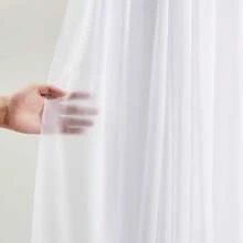 1pc Elegant Chiffon Wedding Arch Backdrop For Indoor And Outdoor Decoration - Original White - View 4