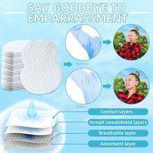 Unisex Large Underarm Sweat Pads, 100pcs/Pack, Comfortable Odorless Invisible Super Sticky Disposable Sweat Proof Armpit Protector - A - View 4