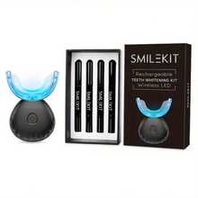 Teeth Whitening Set, Home Teeth Whitening Set, With LED Light Accelerator, With 16 LED Light Beads, 4 Teeth Whitening Gel Pen Set Father's Day Gift 400mAh - Black - View 9