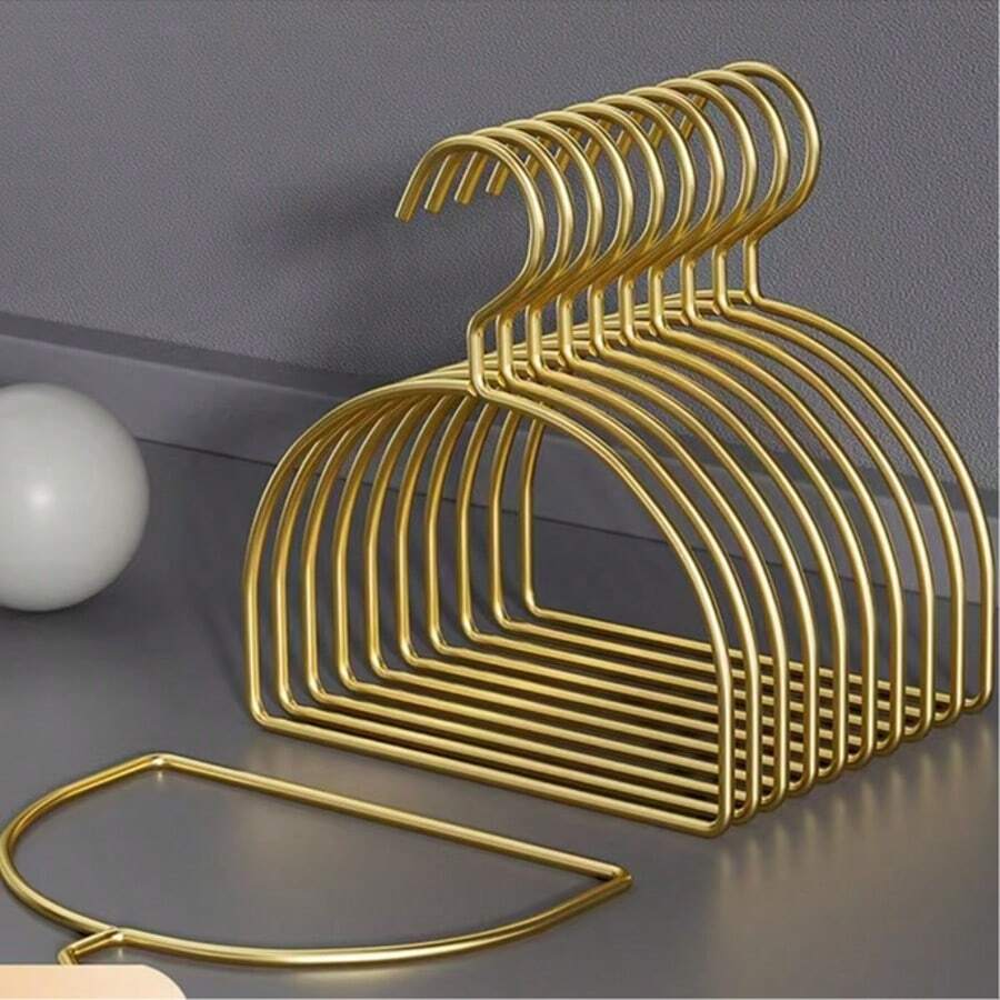 5pcs/10pcs Gold Metal Hangers For Belts, Headbands, Ties, Scarves, Shawls