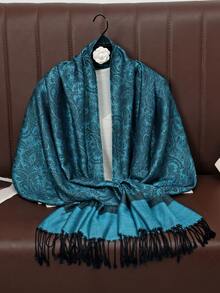 1 chiếc khăn choàng Pashmina họa tiết Paisley đa năng cổ điển có tua rua, mềm mại và ấm áp, giản dị và thời trang, thích hợp để trang trí trang phục đi làm hàng ngày - Nhiều màu - Xem 22