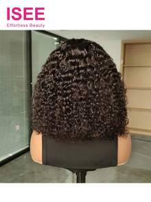 ISEE HAIR Wear Go 7*5 HD Lace Glueless Pre Plucked & Pre-Cut 180% Water Wave Wigs 8-16 Inch Lace Closure Natural Color Wigs With Natural Hairline Human Hair Daily Use For Women - SNatural - View 2