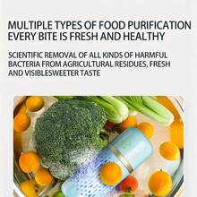 SOKANY USB Smart Wireless Charging Portable Fruit And Vegetable Cleaner, Compact Capsule Design, Easy To Carry And Store, ABS Plastic, Quick Cleaning In 5 Minutes