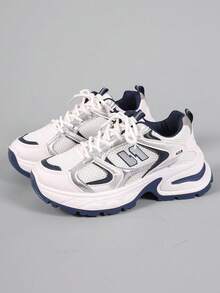 Zapatillas deportivas casuales con malla para mujer, primavera y verano 2025