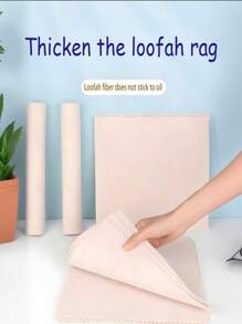 Luffa Dishcloth, Oil Absorbing Cleaning Cloth, Multi-Purpose Non-Stick Slouchy Thickened Cleaning Cloth, Suitable For Kitchen, Bathroom, Hotel, Restaurant, Home Cleaning, Kitchen Cleaning, Party Cleaning