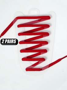 120厘米长户外运动鞋椭圆形鞋带，时尚百搭跑鞋纯色鞋带，经典百搭编织涤纶鞋带，2双鞋带