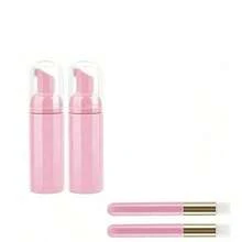 40 Stücke Wimpernshampoo Flaschenbürsten Set, 10 Stücke Wimpernshampoo Bürsten, 10 Stücke Wimpernbürsten Röhren, 10 Stücke Wimpernshampoo Spender, 10 Stücke Wimpern Nachsorge Beutel für Kundinnen, Frauen, Mädchen