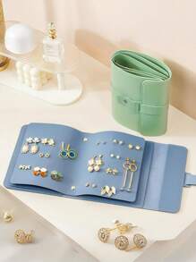 Foldable Jewelry Storage Bags And Clutch Bags, Practical Travel Jewelry Organizing And Carrying Bags, Earrings, Necklaces, Rings, Jewelry Bags, Jewelry Roll Bags, Cosmetic Bags, Waterproof Travel Jewelry Bags, Portable Jewelry Storage, Necessary Travel Accessories And Suitable For School Use Travel Essentials Travel Bag Vacation Holiday Back To School School Stuff Jewellery Box Jewelry Organizer