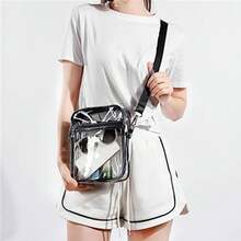 Clear Crossbody Bag, Stadium Approved Clear Bag For Concerts,Sporting Event For Women And Men Pvc Bag