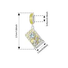 WOSTU 1pc 100% 925 Sterling Silver Sun Moon Star Tarot Cards Pendents Lovers Charm Beads Fit Women Original DIY Bracelet Necklace Fine Jewelry Gift For Her