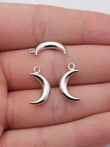 15 piezas/bolsa Dijes de luna de 18x10mm accesorios DIY para joyería, pulseras, collares, llaveros, aretes - luna - Ver 9