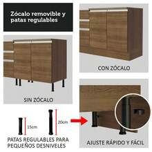 Cocina Integral Completa Modular Madesa 310cm Glamy Madesa Color Marrón 01 - Marrón - Ver 8