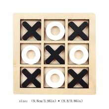 1 件 2025 新款 XO 国际象棋木制数字双人游戏，家庭互动玩具，适合节日、生日、完美礼物 - 彩色 - 查看 10