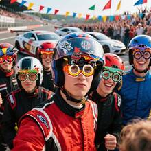 8pcs Off-Road Racing Theme Paper Photo Glasses, Monster Truck Pattern Face Decoration, Birthday Party Photo Props, Car Show Themed Decorations, Styling Decorations, Add Party Atmosphere Supplies