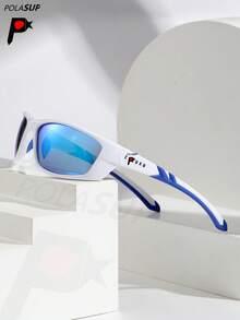 1pc Men's Fishing, Cycling, Outdoor Hiking Eyeglasses, Polarized Sports Glasses, Colorful Fashion Eyeglasses, Polarized Cycling Glasses, Popular High-End Eyeglasses, - Multicolor - View 16