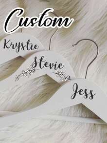 Personalized Wedding Hangers - Personalized Wedding Hangers - Wedding Hanger - Wooden Engraved Hanger - Bridal Dress Hanger - Multicolor - View 4