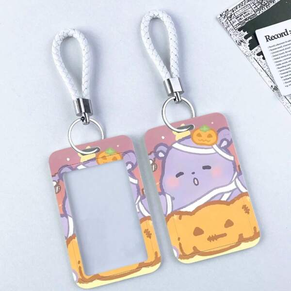 Juego de tarjetas de Halloween de Sanrio, que incluye tarjeta de comida fantasma, tarjeta de lindo fantasma pequeño, tarjeta de calabaza linterna, tarjeta de autobús escolar y tarjeta de agua y tarjeta bancaria