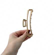 Large Metal Piranha In Gold And Silver, Various Models, Hair Clip, Hairstyle - MODEL 2 - View 3