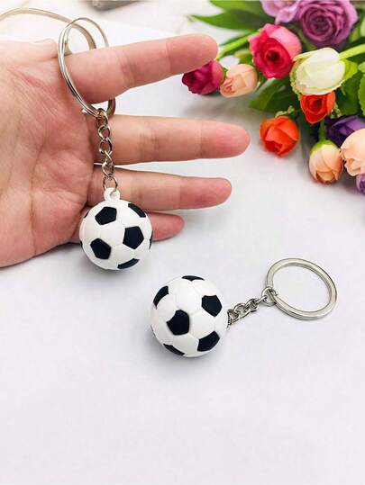 10 chaveiros de futebol, chaveiros de bola antiestresse de futebol, decoração para pendurar em mochilas, pingentes para carro, acessórios com tema esportivo adequados para recompensas, lembrancinhas de festa