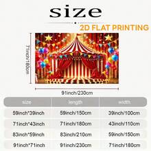 1 Piece Circus Festival Party Polyester Photography Backdrop, Birthday Banner Supplies, Cake Table Photo Booth Party Decoration, Multi-Purpose Portrait Photo Backdrop, No Power Required - màu nâu - Xem 3