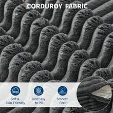 LIZHOUMIL 108'' Modular Sectional Sofa, Corduroy L-Shaped Sofa With Deep Seat & Throw Pillows, No Assembly, Comfy Cloud 3-Seater Couch With Chaise, Memory Foam Couch For Living Room - 灰色 - 查看 7