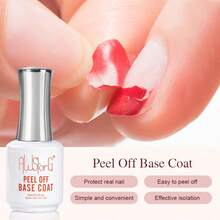 AWStorG AWStorG 15ML Easy Peel Off Base Coat Gel Long Wear Tempered No Need Remover Water Gel Soak Off Nail Gel Polish Enamel Varnish