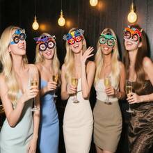 8pcs Off-Road Racing Theme Paper Photo Glasses, Monster Truck Pattern Face Decoration, Birthday Party Photo Props, Car Show Themed Decorations, Styling Decorations, Add Party Atmosphere Supplies