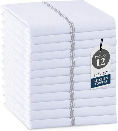 Juego de Paños de Cocina 100% Algodón, Superabsorbentes, 6 Piezas