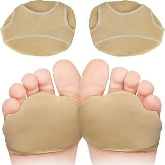 2pcs Metatarsal Pads For Women & Men - Soft Silicone Forefoot Cushions, Anti-Friction & Anti-Slip Insoles For Ball Of Foot Support, Foot Comfort Pads | Ergonomic Forefoot Design