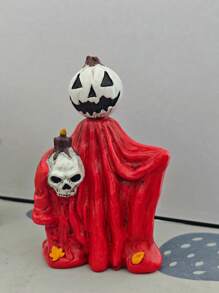1 pièce Ornement Cape Fantôme de Citrouille de Tête Rétro d'Halloween, Décorations d'Automne pour Ambiance Mystique, Ameublement de Maison, Décorations de Chambre à Coucher, Cadeaux de Style Décoratif d'Halloween