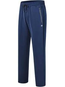 Men's Long Sleeve Casual Full Zip Running Sports 2-Piece Tracksuits Set Outfits - B-navy - View 3