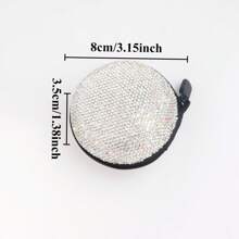 1pc Luxury Rhinestone Headphone Case, Storage Bag, Portable Electronic Accessory Case For Headphones, Charging Cables , Sturdy And Durable Portable Hard Shell Storage Case, Shockproof Protection Travel Storage Travel Essentials Back To School