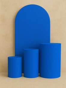 Set Of 4 Double-Sided Roman Panel Pieces And Cylinders - Royal Blue - View 1
