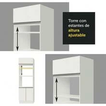 Complete Kitchen Cabinet 310cm Glamy Madesa 02 White Color - 白色 - 查看 8