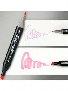 50-Sheet Holographic Hardcover Coloring Book + Double-Tip Marker Pen - Pink - View 9