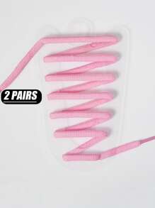 120厘米长户外运动鞋椭圆形鞋带，时尚百搭跑鞋纯色鞋带，经典百搭编织涤纶鞋带，2双鞋带