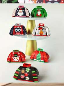 36 Peças Caixas de Presente com Design de Suéter de Natal, Caixas de Presente de Papel com Tema de Feliz Natal com Padrões de Papai Noel, Boneco de Neve, Rena e Homem de Gengibre, Adequado para Presentes de Festa de Natal, Caixas de Presente com Padrão Misto de Papai Noel e Boneco de Neve, Decorações de Festa de Natal, Presentes de Natal, Decorações de Natal, Presentes, Enfeites de Natal, Enfeites de Meia