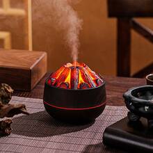 1pc Large Capacity Simulated Charcoal Humidifier - Office Charcoal Flame Design, USB Desktop Small Portable Super Quiet, Suitable For Bedroom, Living Room, Office, Yoga - Multicolor - View 7