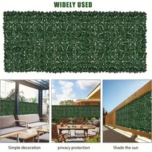 Expandable Artificial Ivy Privacy Fence - Artificial Hedge Wall, Suitable For Outdoor Decor, Garden Screen, Wedding Decor - Multipurpose Plastic Ivy Leaf Screen, 1 Piece - Green - View 4