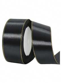 1pc 4cm Gold Ribbon, Ribbon, Colorful Ribbon, Ribbon For Wedding Cake Decoration, Chair Back, Gift Wrapping, DIY - Multicolor - View 8