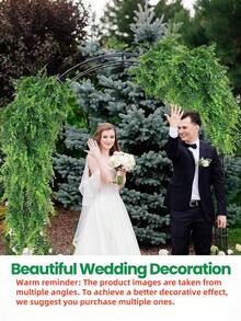 1 件人造藤蔓悬挂假植物，人造蕨类植物墙假常春藤绿花房间装饰适用于家庭花园、婚礼派对、活动室和户外装饰，人造装饰品，逼真植物 - 綠色 - 查看 6