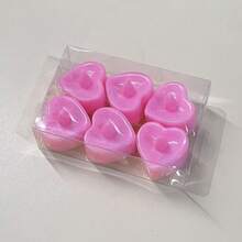 6/12/24件套明亮浪漫心形LED蜡烛套装，浪漫装饰，情人节装饰，无焰浪漫氛围LED茶蜡，适用于情人节、周年纪念日、婚礼、生日派对装饰