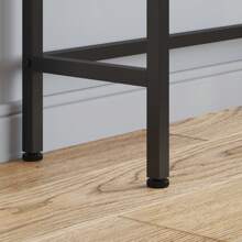 Narrow Console Table MDF Top Metal Frame Slim Small Entryway Table Thin Sofa Table Side Table Display Table For Hallway, Bedroom, Living Room, Foyer - Black - View 5